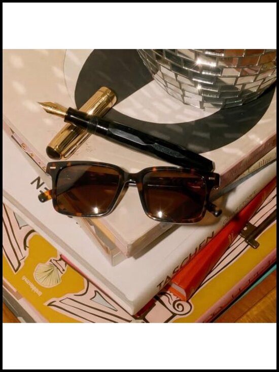 Retro Square Polarized Sunglasses Acetate Frame UV400 Lens Vintage Shades